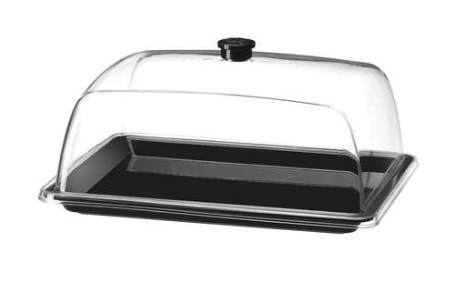 Taca z pokrywą prostokątna, 335x275x165mm | HENDI, 203583