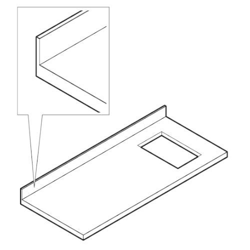 Blat z osłoną przeciwbryzgową do stołu chłodniczego, 2100x700x40 mm | PRIMAX, PLFA-2100