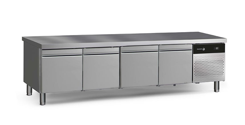 Podstawa chłodnicza z 4 szufladami 2/3, 377 l, 2242x700x584 mm, 0,224 kW | FAGOR, CCPB-4G W