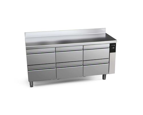 Stół chłodniczy z 6 szufladami, bez agregatu, 428 l, 1492x700x850 mm, 0,03 kW | FAGOR, Concept