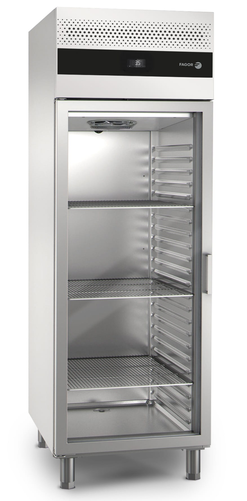 Szafa chłodnicza, 1-drzwiowa, ze stali nierdzewnej, drzwi przeszklone, 543 l, 0,186 kW, 653x842x2040 mm | FAGOR, Concept