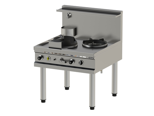 Kuchnia gazowa wok, 2-palnikowa, wolnostojąca, 29,5/31 kW, 900x900x1200 mm | NAYATI, Serie 900