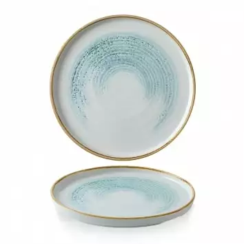 Talerz z wysokim rantem 260 mm | CHURCHILL, Homespun Accents Aquamarine
