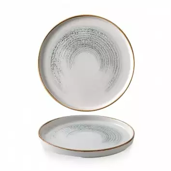 Talerz z wysokim rantem 210 mm | CHURCHILL, Homespun Accents Jasper Grey