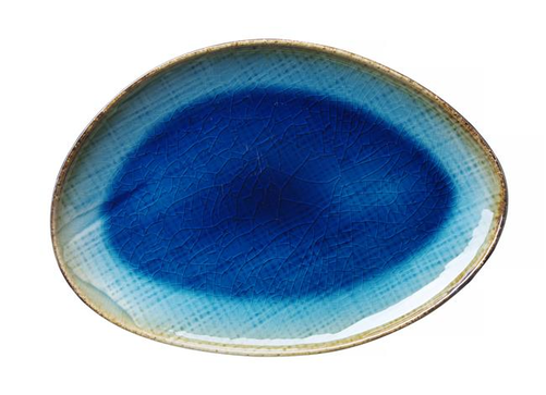 Talerz płytki 265x190 mm, niebieski | FINE DINE, Earth Colours Lazur