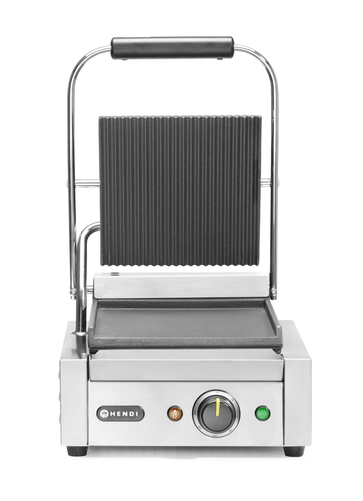 Grill kontaktowy pojedynczy ryflowany/gładki, 290x370x210 mm | HENDI, 263600