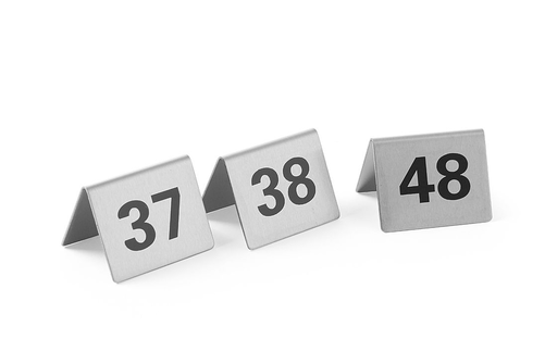 Komplet tabliczek informacyjnych z numerami od 37 do 48 | HENDI, 663875