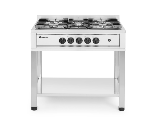Kuchnia gazowa 5-palnikowa na podstawie otwartej | HENDI, Kitchen Line