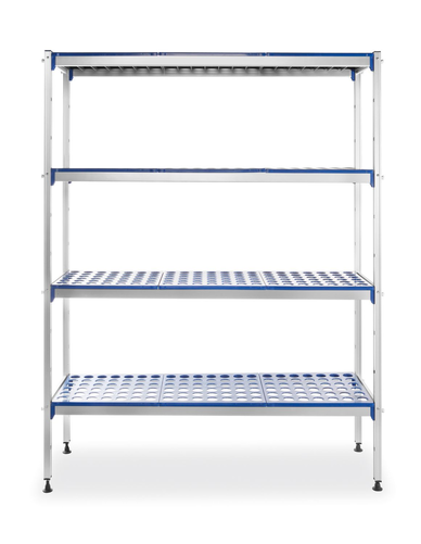Regał magazynowy aluminiowy 1280x405x1685 mm | HENDI, 812273
