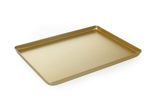 Taca cukiernicza ekspozycyjna 400x300x20 mm, kolor złoty | HENDI, 808566