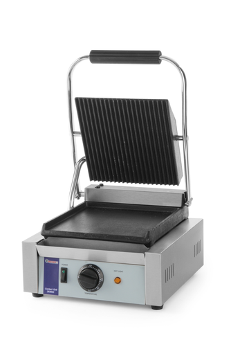 Grill kontaktowy pojedynczy ryflowany/gładki, 290x370x210 mm | HENDI, 263600
