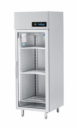 Szafa mroźnicza, 1-drzwiowa, ze stali nierdzewnej, drzwi przeszklone, z agregatem, GN 1/1, 376 l, 0,44 kW, 650x590x1900 mm | RILLING, AHK MT041 00V1