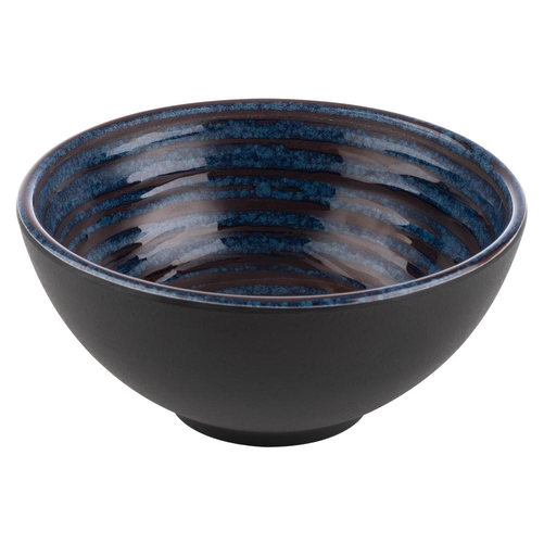 Miska z melaminy 0,5 l, 150x70 mm, niebieska, szara | APS, Loops