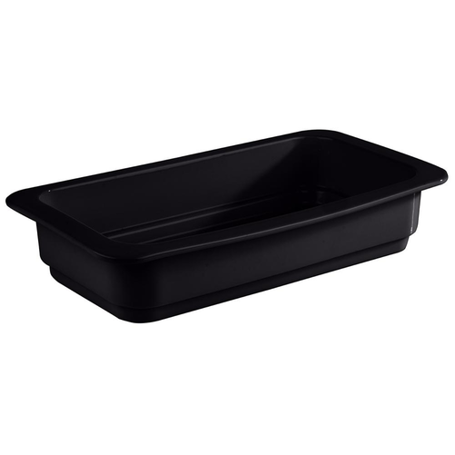 Pojemnik prostokątny z porcelany GN 1/3 325x176x60 mm, czarny | APS, 82281