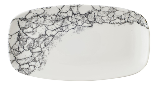 Półmisek prostokątny 355x189 mm | CHURCHILL, Kintsugi Accents Quartz Black