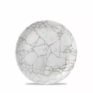 Talerz płytki coupe 217 mm | CHURCHILL, Studio Prints Kintsugi Agate Grey