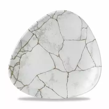 Talerz płytki trójkątny 192 mm | CHURCHILL, Studio Prints Kintsugi Agate Grey