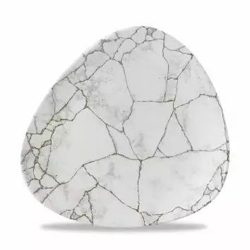 Talerz płytki trójkątny 229 mm | CHURCHILL, Studio Prints Kintsugi Agate Grey