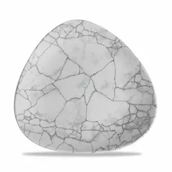 Talerz płytki trójkątny 229 mm | CHURCHILL, Studio Prints Kintsugi Pearl Grey