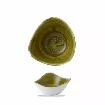 Miska trójkątna 153 mm, 0,26 l | CHURCHILL, Stonecast Plume Olive