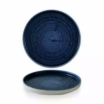 Talerz płytki okrągły z rantem 210 mm | CHURCHILL, Stonecast Plume Ultramarine