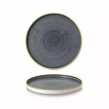 Talerz płytki okrągły z rantem 210 mm | CHURCHILL, Stonecast Blueberry