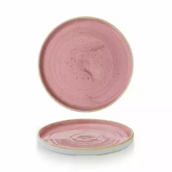 Talerz płytki okrągły z rantem 210 mm | CHURCHILL, Stonecast Petal Pink