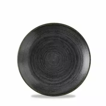 Talerz płytki coupe 165 mm | CHURCHILL, Stonecast Raw Black