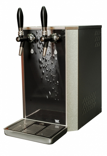 [Zestaw] Dystrybutor do wody i napojów, nablatowy, 500x270x520 mm, czarny, srebrny | MIJAR, SODA 50