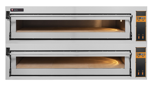 Piec do pizzy 2-komorowy modułowy, 12x pizza 400 mm, 20,4 kW, 1540x985x750 mm | RESTO QUALITY, Bake D