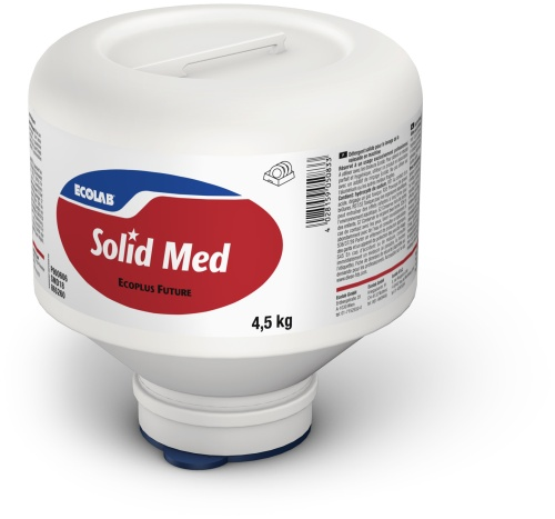 Środek do mycia naczyń w formie bloku o właściwościach dezynfekcyjnych 4,5 kg | ECOLAB, Solid Med
