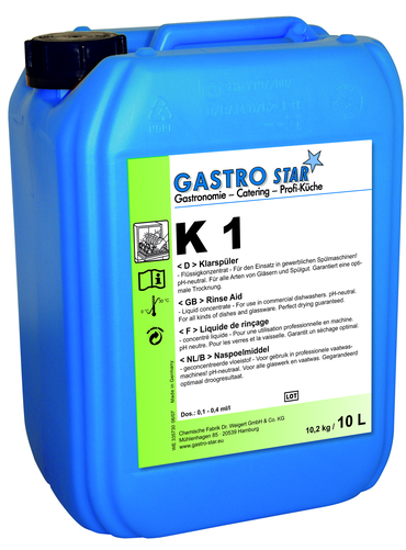 Środek płucząco-nabłyszczający do zmywarek, 10 l | GASTRO STAR, K1