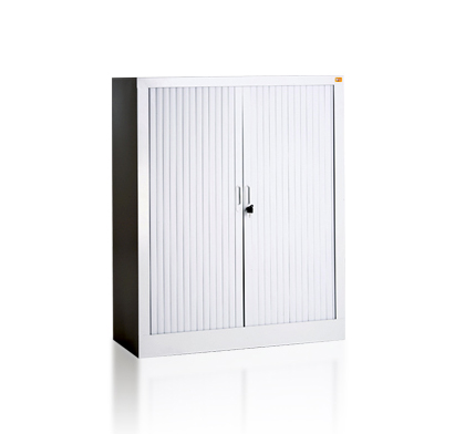 Szafa biurowa 2-półkowa z drzwiami żaluzjowymi | KART-MAP, BŻ/2