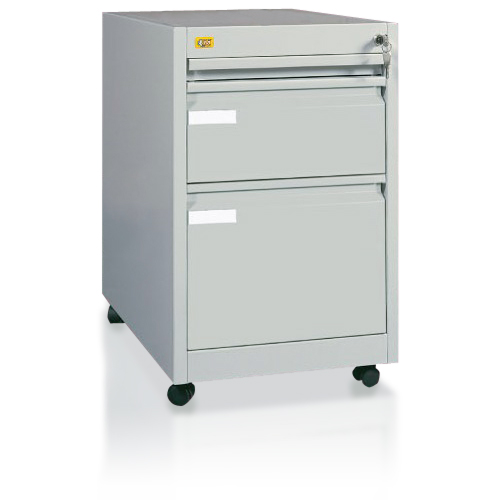 Kontener 3-szufladowy, przybiurkowy na kółkach | KART-MAP, KB/3