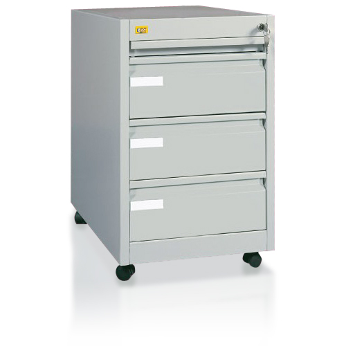 Kontener 4-szufladowy, przybiurkowy na kółkach | KART-MAP, KB/4