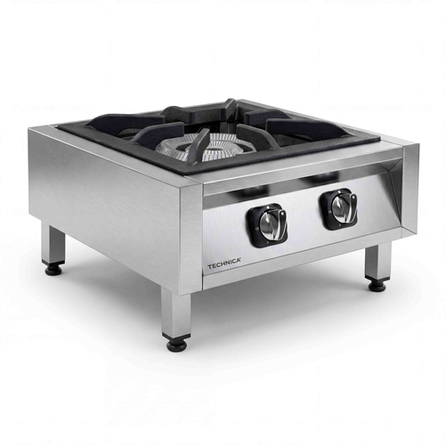 Taboret gazowy 17,0 kW, rozmiar XL, 600x600x350 mm, z palnikiem dwukoronowym | TECHNICA, Silver Line