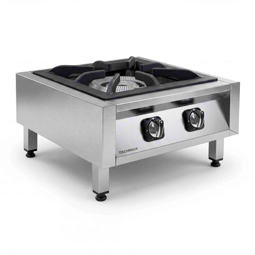 Taboret gazowy 17,0 kW, rozmiar XL, 600x600x350 mm, z palnikiem dwukoronowym | TECHNICA, Silver Line