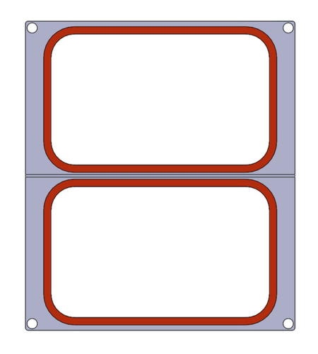 Matryca na 2 pojemniki 178x113 mm do zgrzewarki 273000, 227x178 mm | TECHNICA, Platinum Line