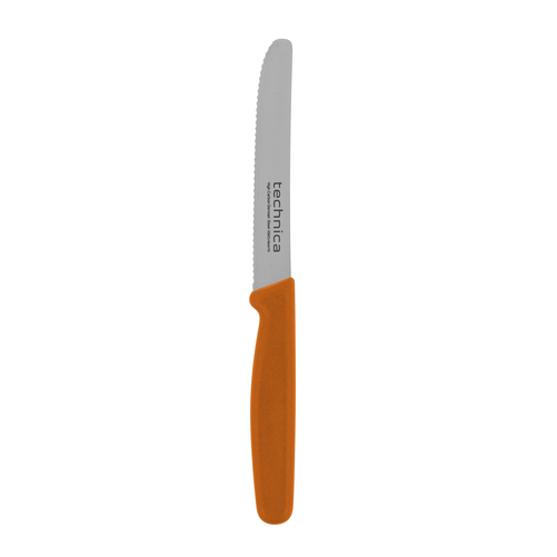 Nóż uniwersalny, pikutek 210 mm, ostrze faliste 110 mm, pomarańczowy | TECHNICA, Silver Line