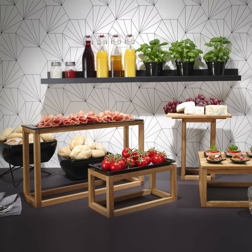 Stojak pod tacę 980x830 mm, brązowy | FINE DINE, Madeira