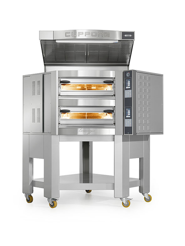 Piec do pizzy 2-komorowy, 10x pizza 35 cm, 19,4 kW, 1212x1406x777 mm | CUPPONE, Caravaggio