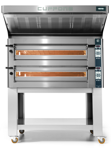 Piec do pizzy 2-komorowy, 12x pizza 35 cm, 17,2 kW, 1510x1060x780 mm | CUPPONE, Donatello