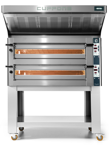 Piec do pizzy 2-komorowy, 18x pizza 35 cm, 25,2 kW, 1510x1420x780 mm | CUPPONE, Donatello