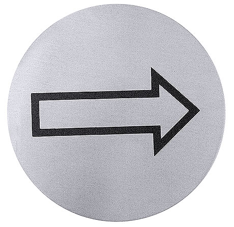 Tabliczka samoprzylepna, piktogram „W prawo/lewo” | CONTACTO, 7663/003