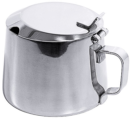 Cukiernica ze stali nierdzewnej z pokrywką z wycięciem na łyżkę 0,35 l | CONTACTO, 116/035