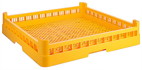 Kosz do sztućców 500x500x100 mm, żółty | CONTACTO, 2522/050