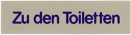Tabliczka „Zu den Toiletten” | CONTACTO, 7673/005