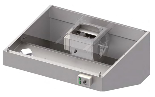 Okap przyścienny skośny 2400x900x450 mm, z wentylatorem 420W | STALGAST, 984110924