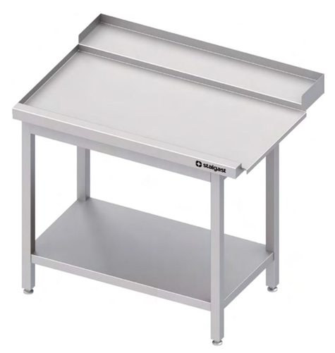 Stół wyładowczy lewy z półką do zmywarki kapturowej 800x750x880 mm | STALGAST, 9810057080
