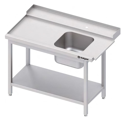 Stół załadowczy lewy z półką do zmywarki kapturowej 1100x750x880 mm | STALGAST, 9810017110